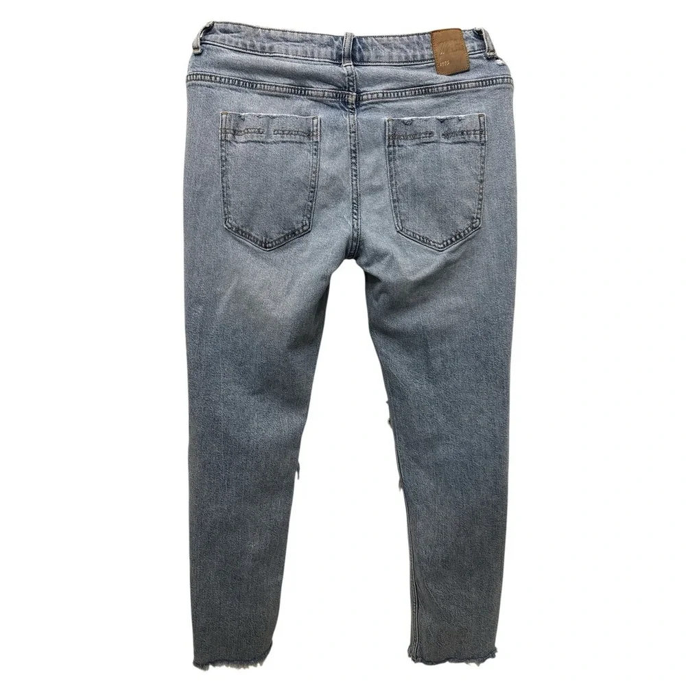 ZARA Womens Distressed Skinny Slim Jeans Size‎ 6 Denim Pants Blue